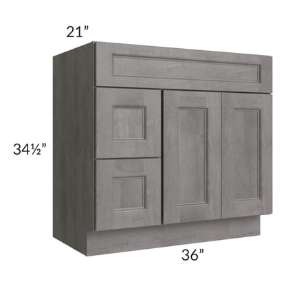 RTA Providence Slate Grey 36" Bathroom Vanity (Door on Left)