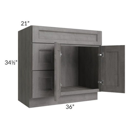 RTA Providence Slate Grey 36" Bathroom Vanity (Door on Left)