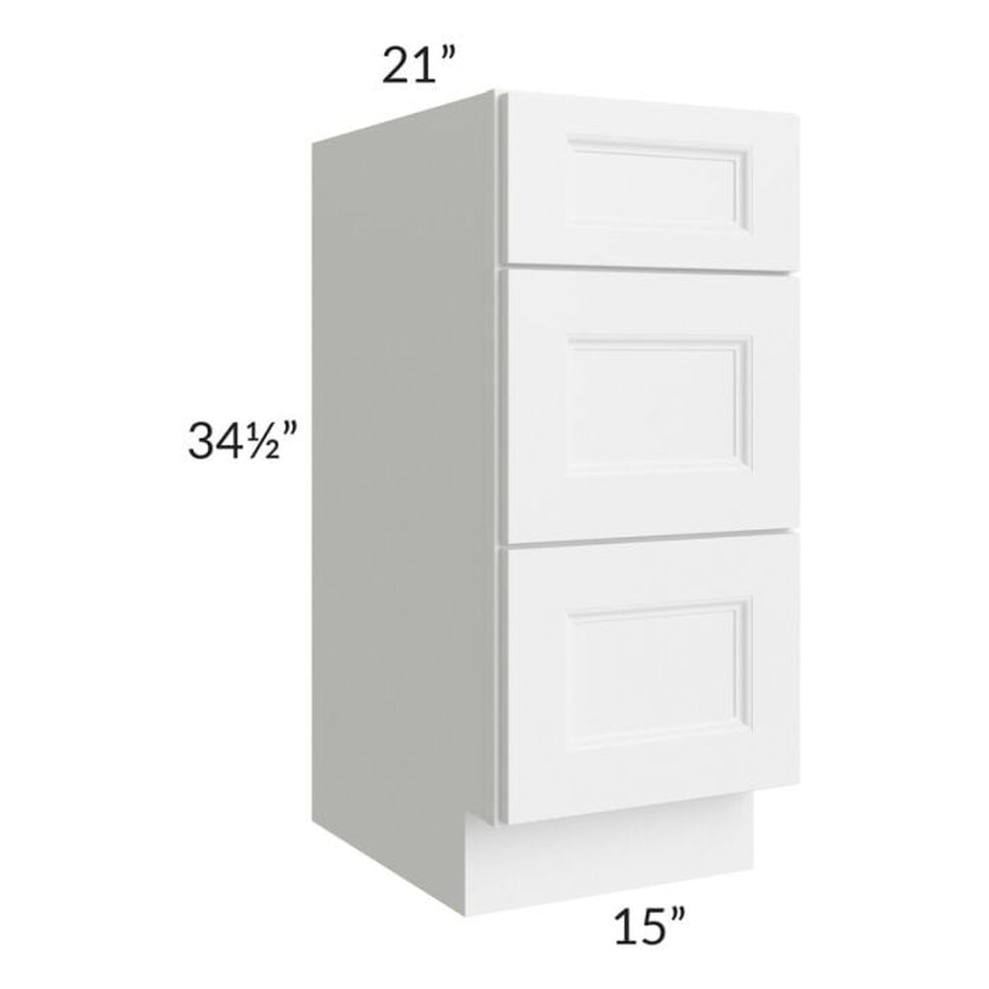 RTA Providence White 15" Drawer Base Bathroom Vanity Cabinet