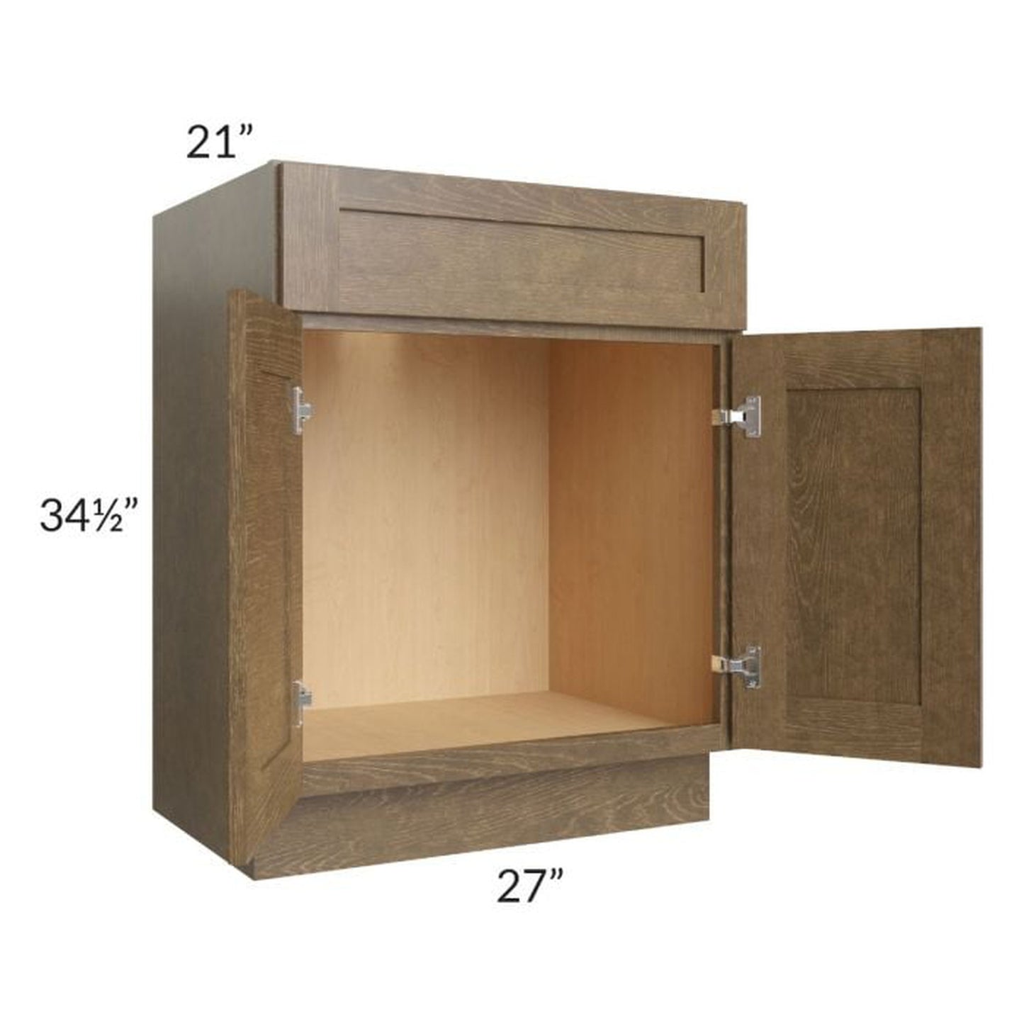 RTA Royal Bronze Shaker 27" Vanity Sink Base Cabinet with 1 Finished Side