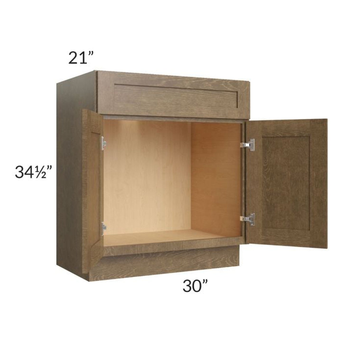 RTA Royal Bronze Shaker 30" Vanity Sink Base Cabinet with 2 Finished Sides