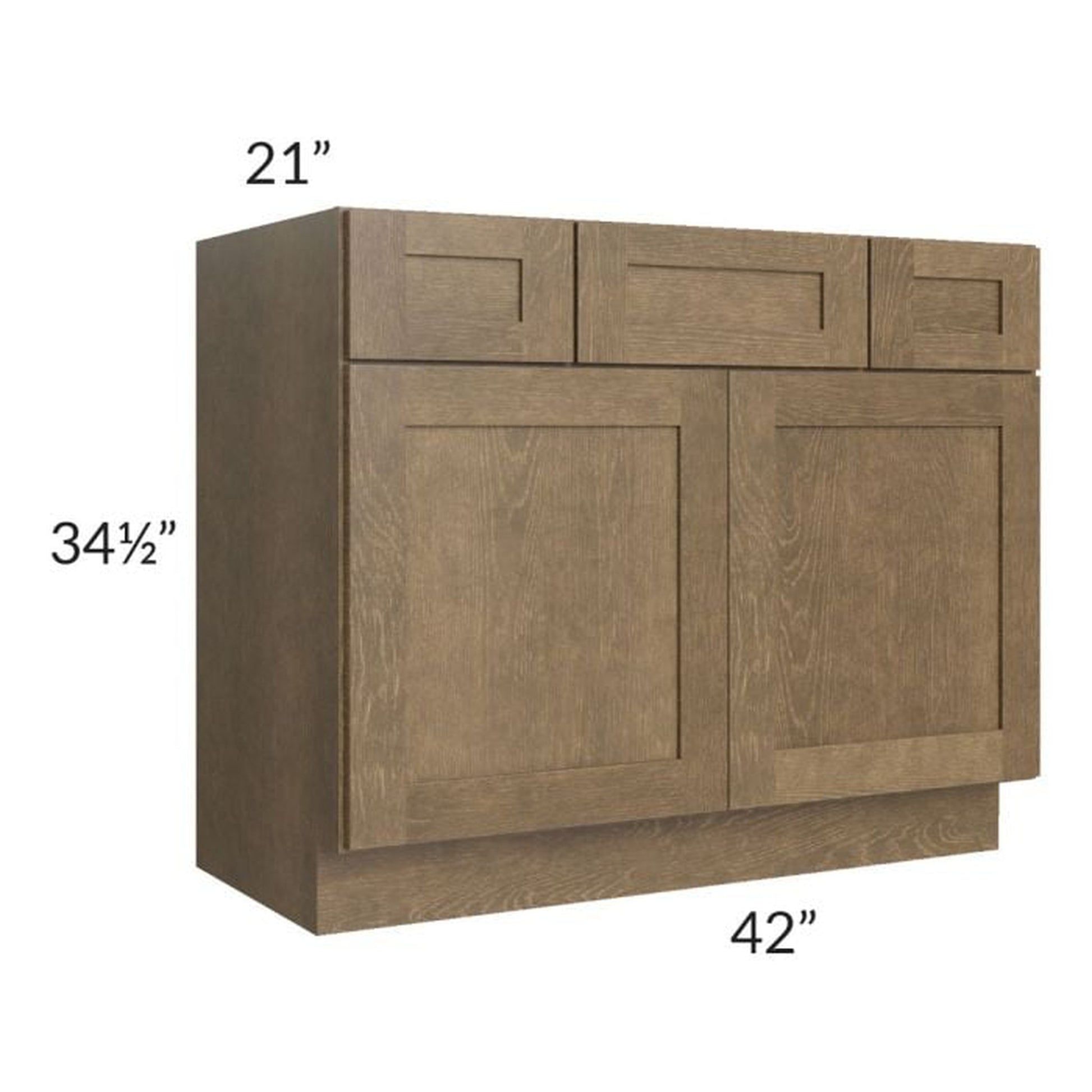 RTA Royal Bronze Shaker 42" Vanity Sink Base Cabinet with Drawers