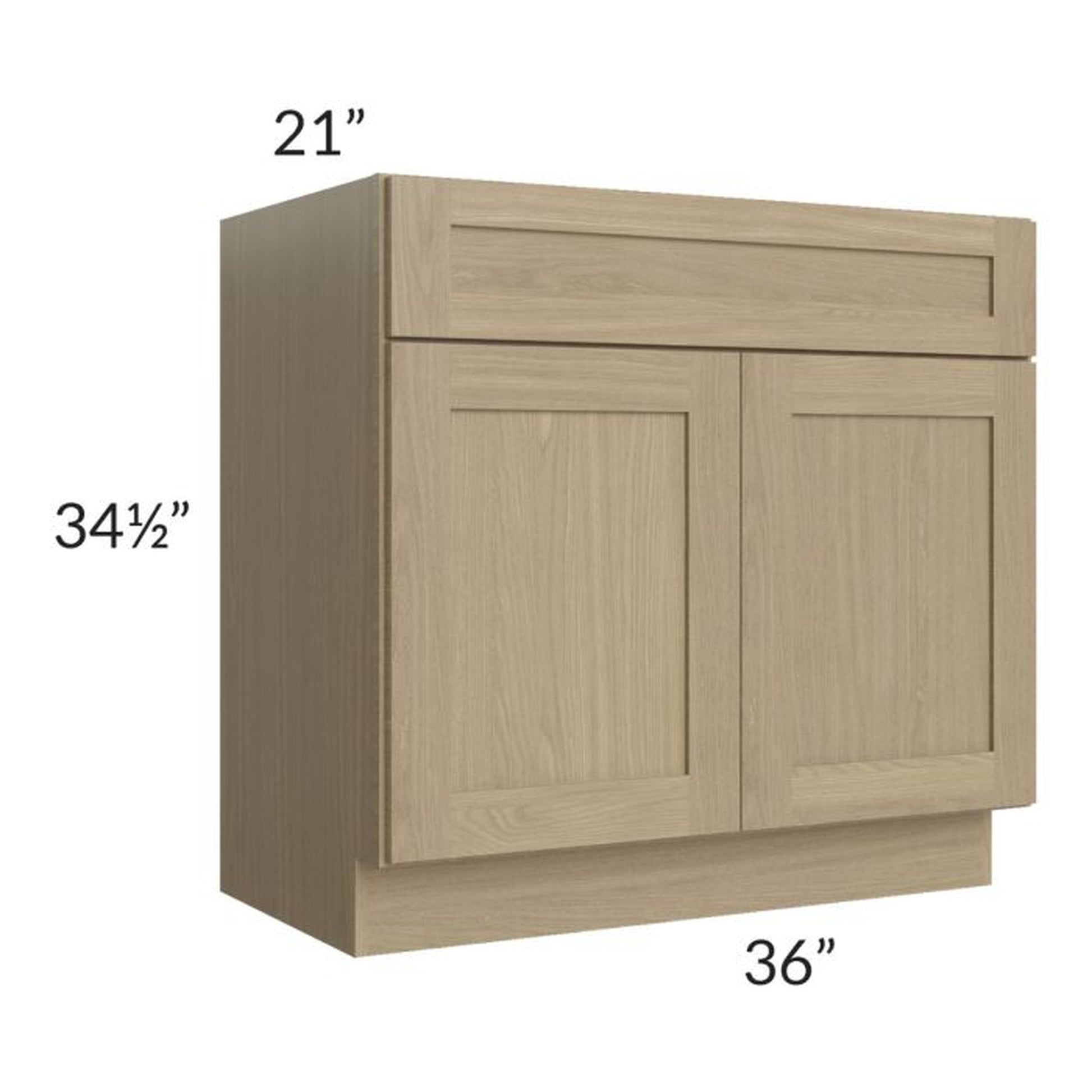 RTA Royal Natural Shaker 36" Vanity Sink Base Cabinet