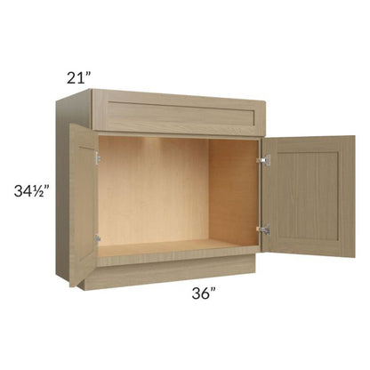 RTA Royal Natural Shaker 36" Vanity Sink Base Cabinet