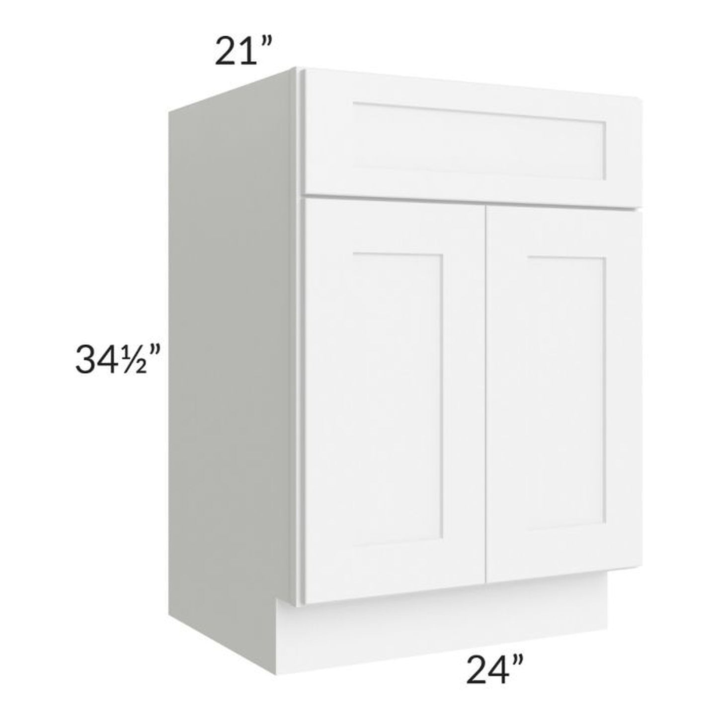 RTA Royal White Shaker 24" Vanity Sink Base Cabinet