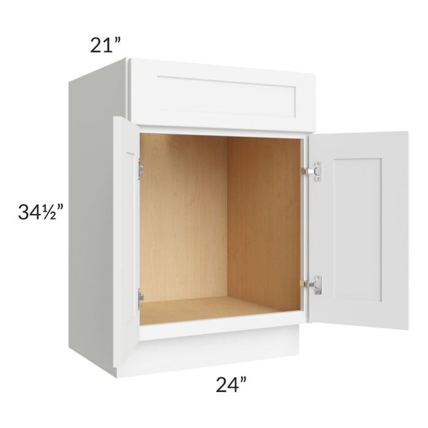 RTA Royal White Shaker 24" Vanity Sink Base Cabinet