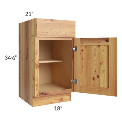 RTA Rustic Shaker 18" Vanity Base Cabinet with Drawers and 2 Decorative End Panels and 2 Skins