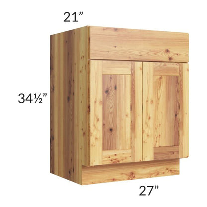 RTA Rustic Shaker 27" Vanity Sink Base Cabinet with Drawers and 2 Decorative End Panels and 2 Skins
