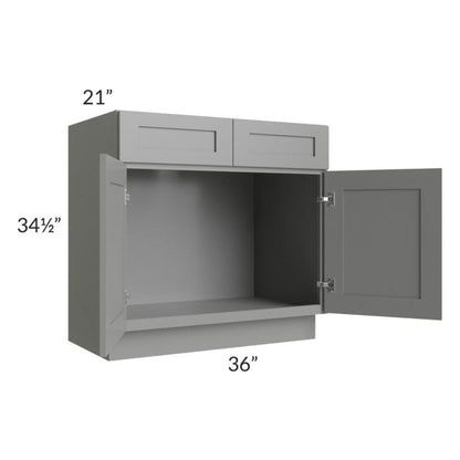 RTA Shale Grey Shaker 36" Vanity Sink Base Cabinet