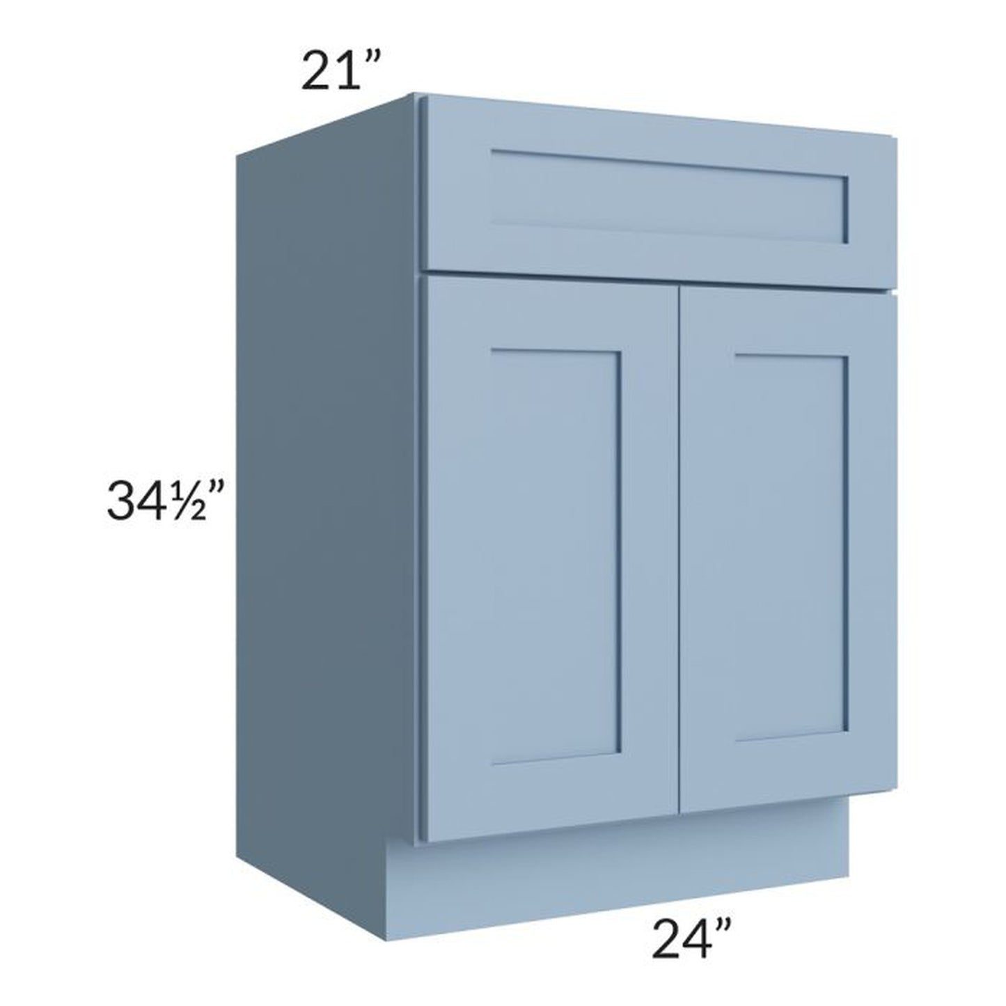 RTA Sky Blue Shaker 24" Bathroom Vanity