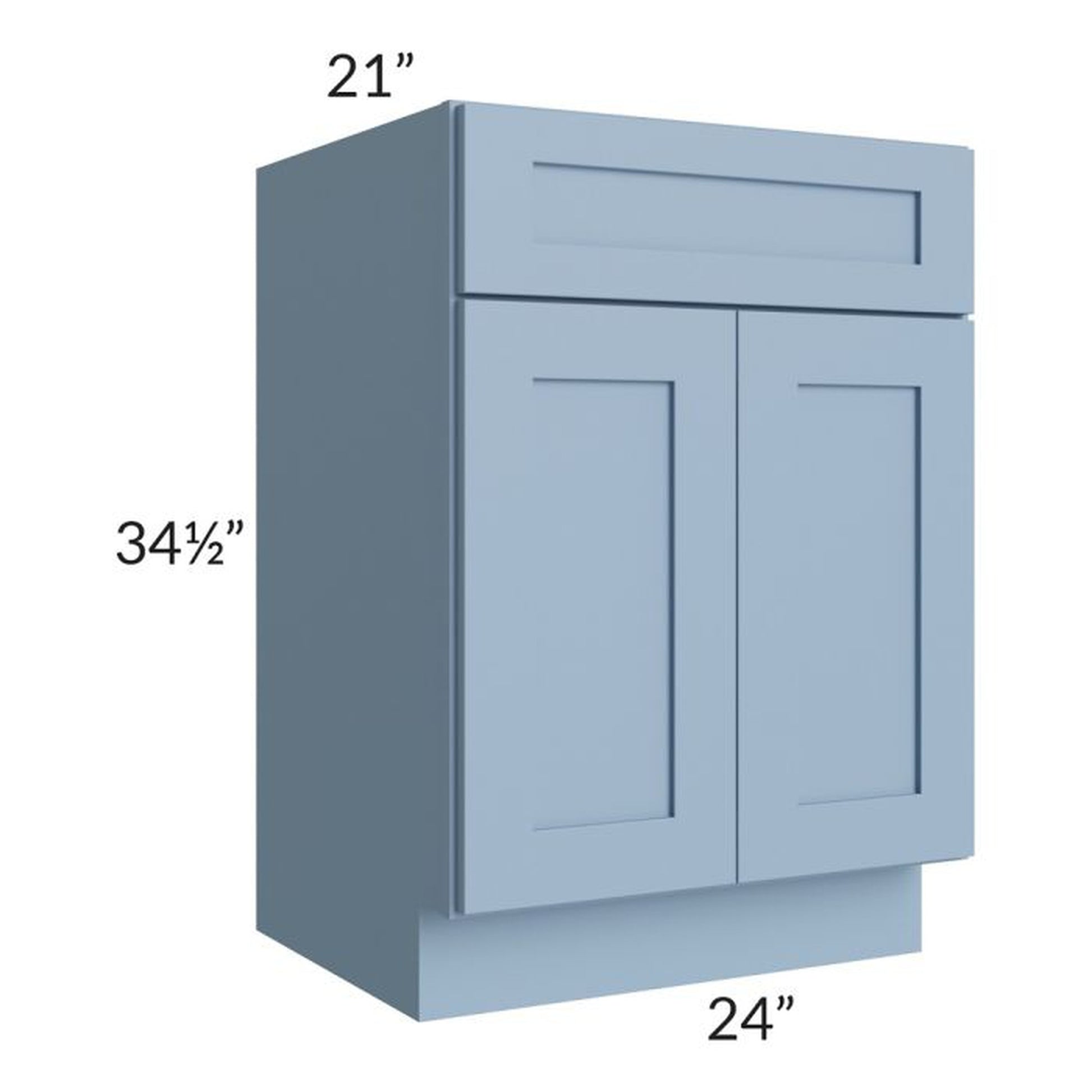 RTA Sky Blue Shaker 24" Bathroom Vanity