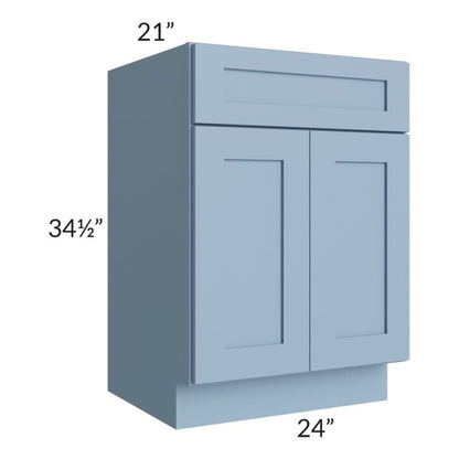 RTA Sky Blue Shaker 24" Bathroom Vanity