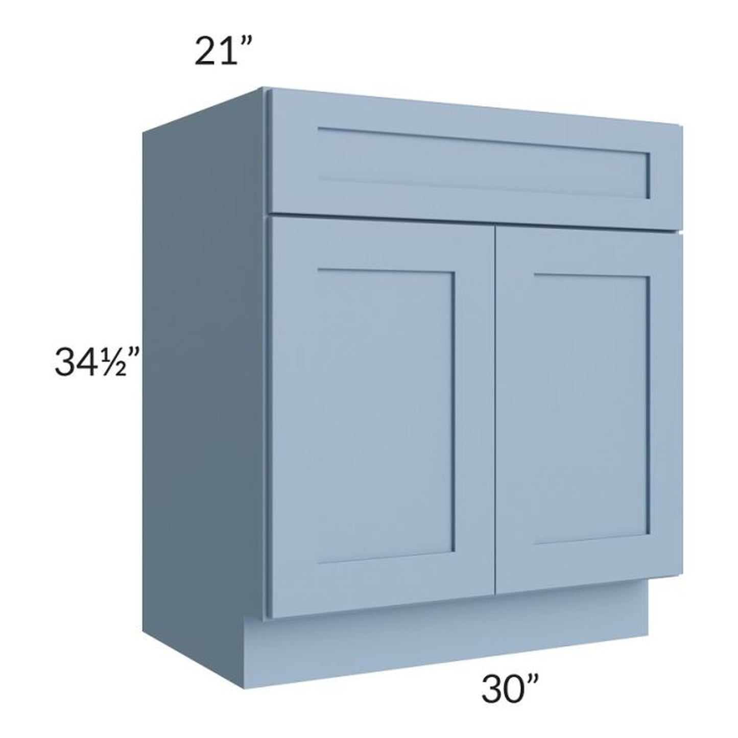 RTA Sky Blue Shaker 30" Bathroom Vanity