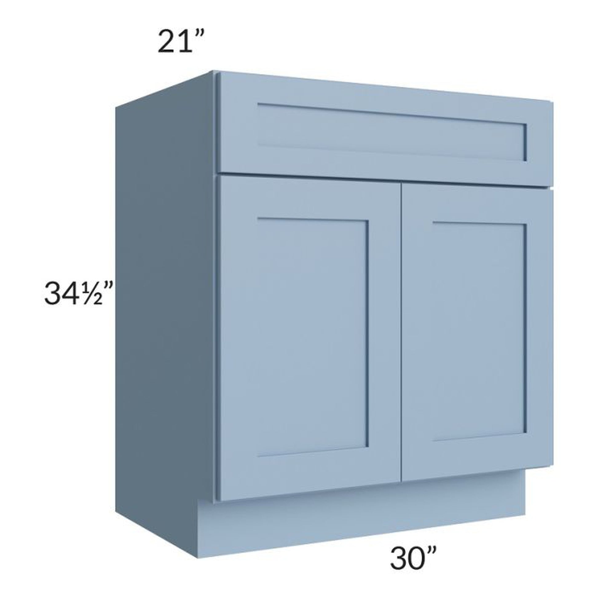RTA Sky Blue Shaker 30" Bathroom Vanity