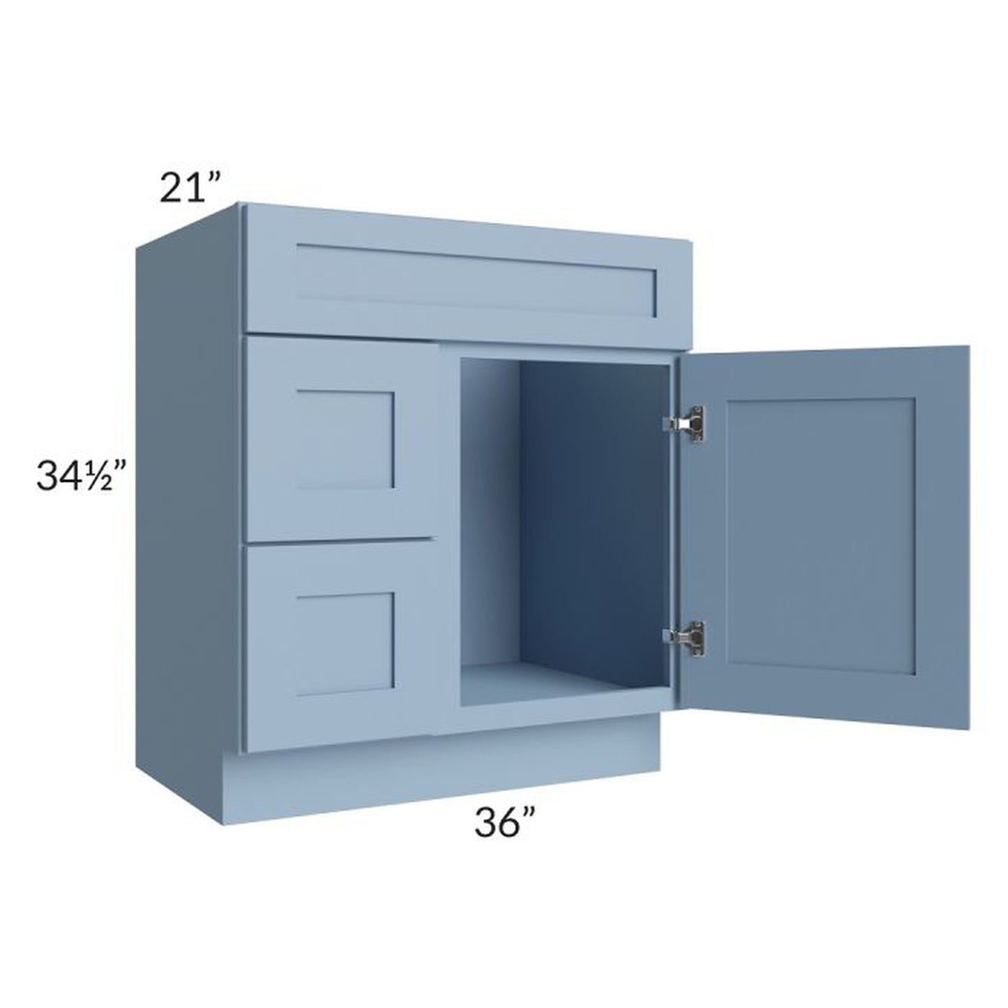RTA Sky Blue Shaker 30" Bathroom Vanity - DL