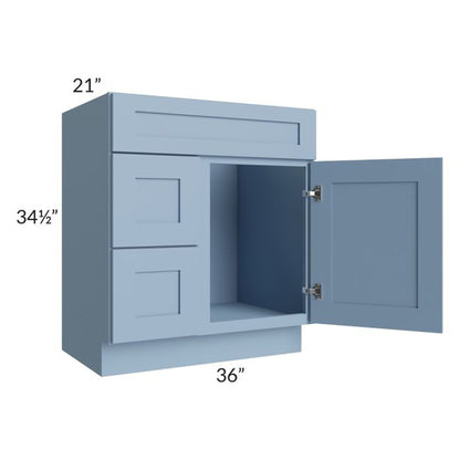 RTA Sky Blue Shaker 30" Bathroom Vanity - DL