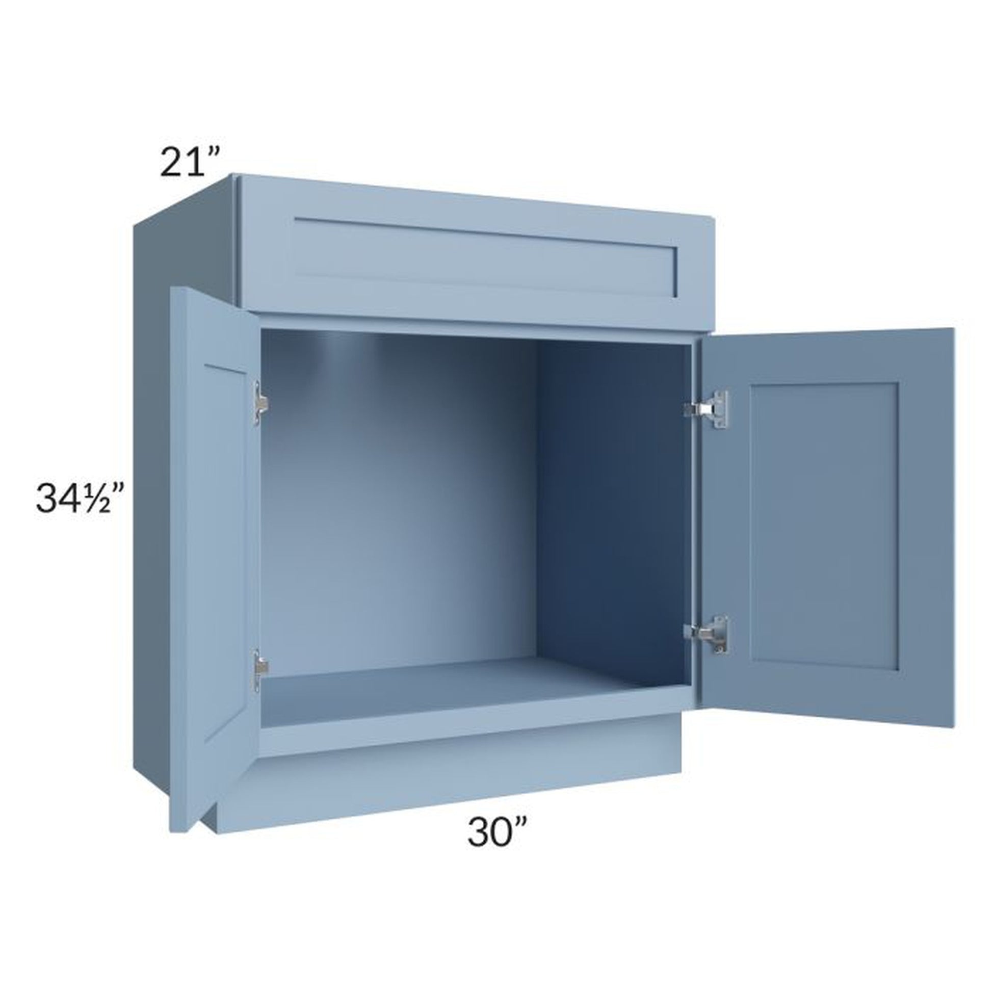 RTA Sky Blue Shaker 30" Bathroom Vanity