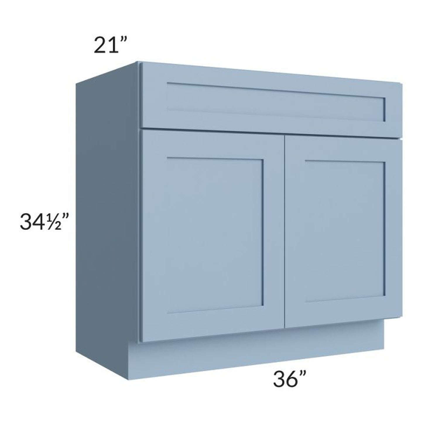 RTA Sky Blue Shaker 36" Bathroom Vanity