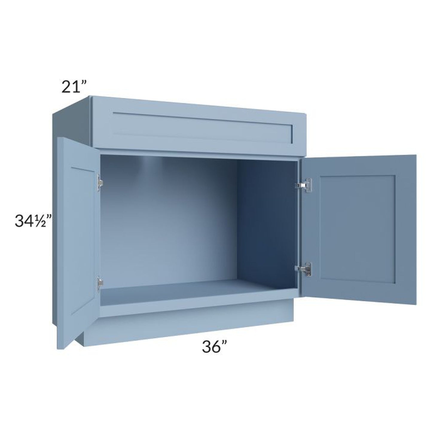 RTA Sky Blue Shaker 36" Bathroom Vanity
