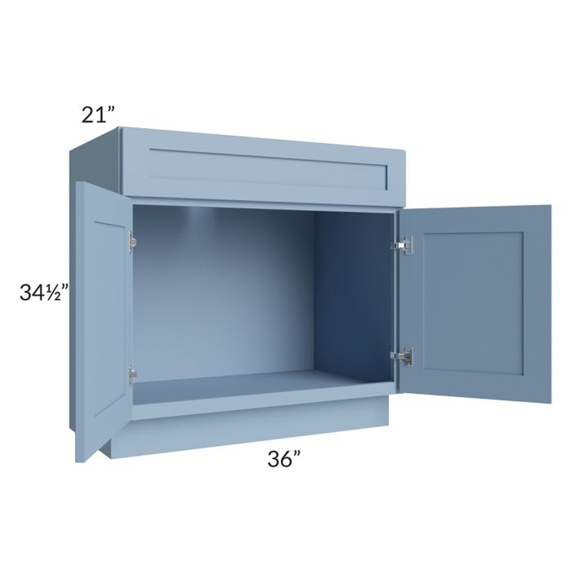 RTA Sky Blue Shaker 36" Bathroom Vanity