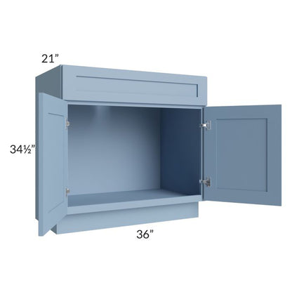 RTA Sky Blue Shaker 36" Bathroom Vanity