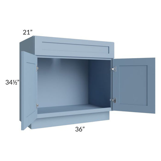 RTA Sky Blue Shaker 36" Bathroom Vanity