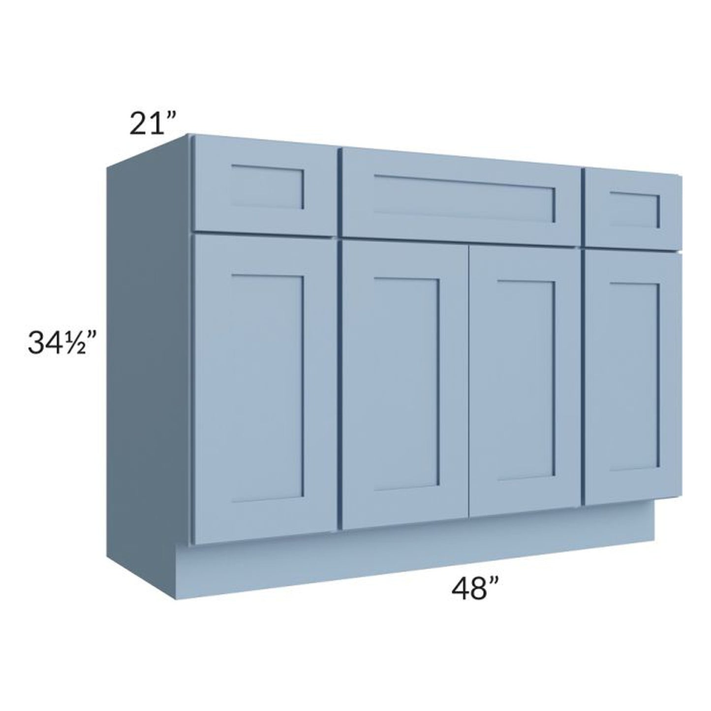 RTA Sky Blue Shaker 48" Bathroom Vanity