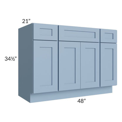 RTA Sky Blue Shaker 48" Bathroom Vanity