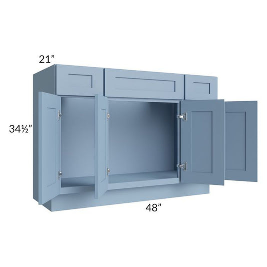 RTA Sky Blue Shaker 48" Bathroom Vanity