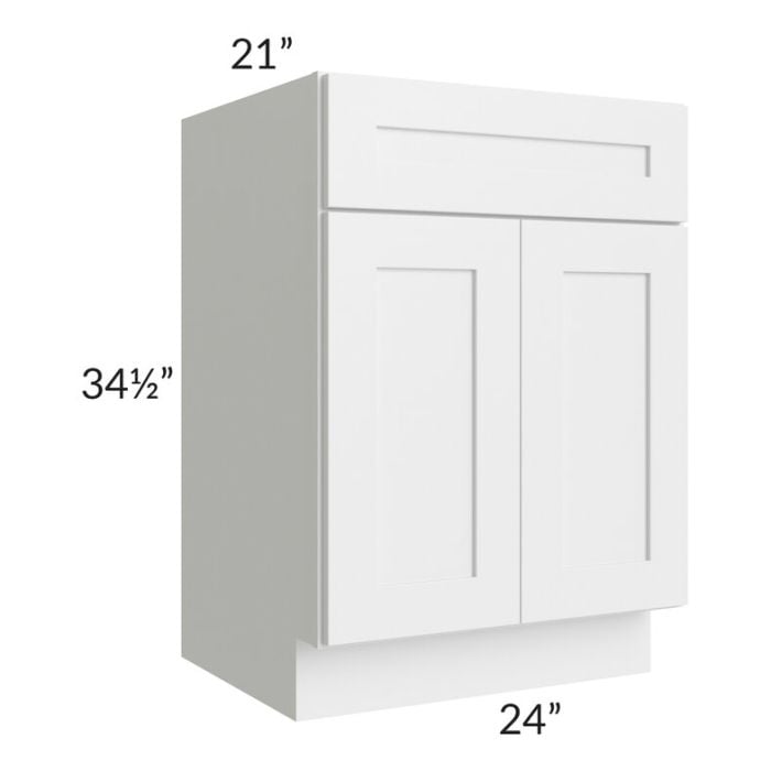 RTA Southport White Shaker 24" Vanity Sink Base Cabinet
