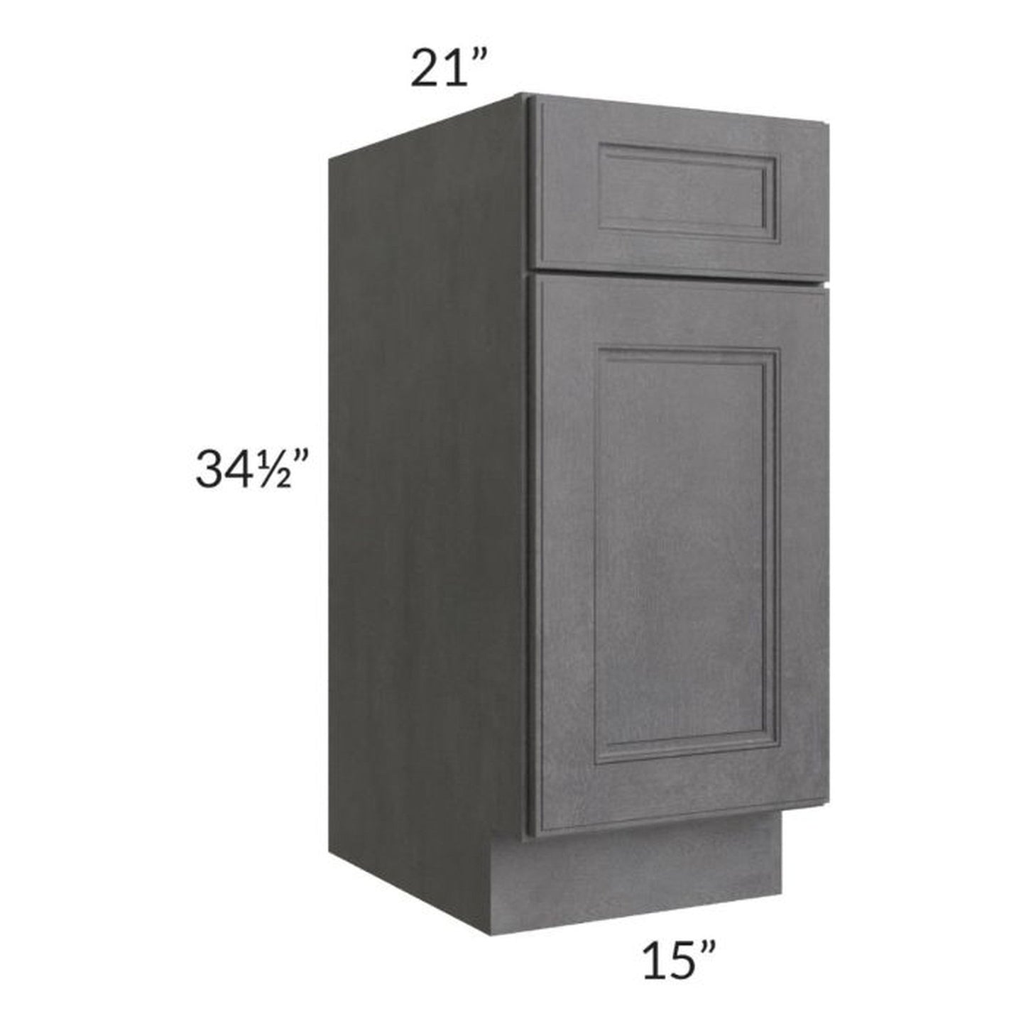 RTA Stone Grey 15" Vanity Base Cabinet