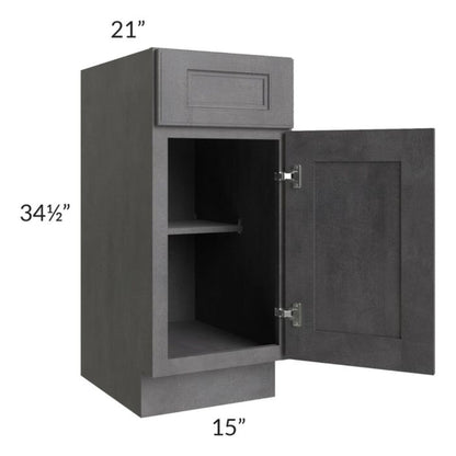 RTA Stone Grey 15" Vanity Base Cabinet