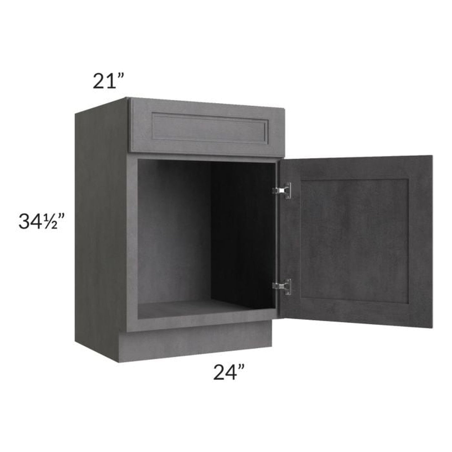 RTA Stone Grey 24" Vanity Sink Base Cabinet