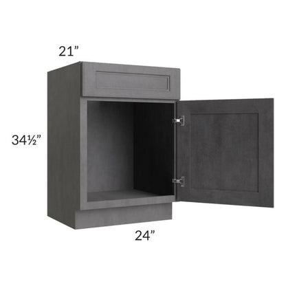 RTA Stone Grey 24" Vanity Sink Base Cabinet