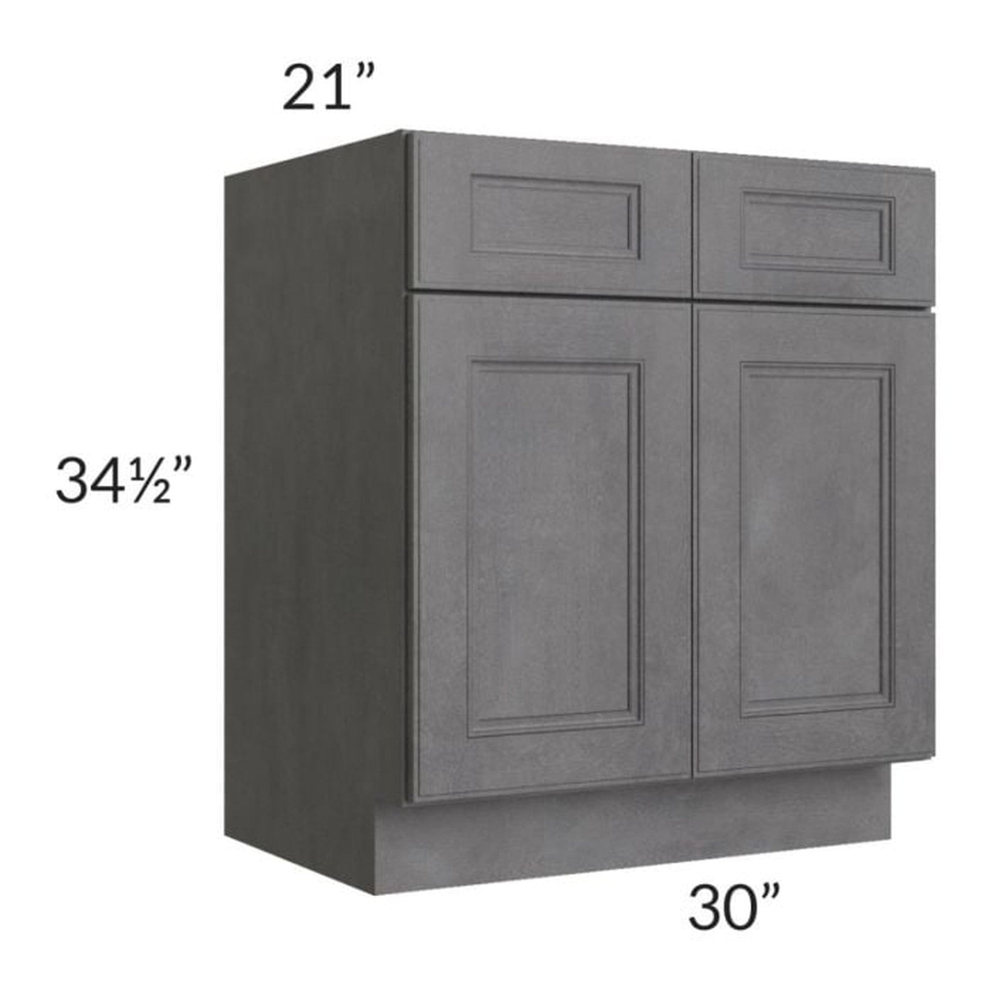 RTA Stone Grey 30" Vanity Sink Base Cabinet