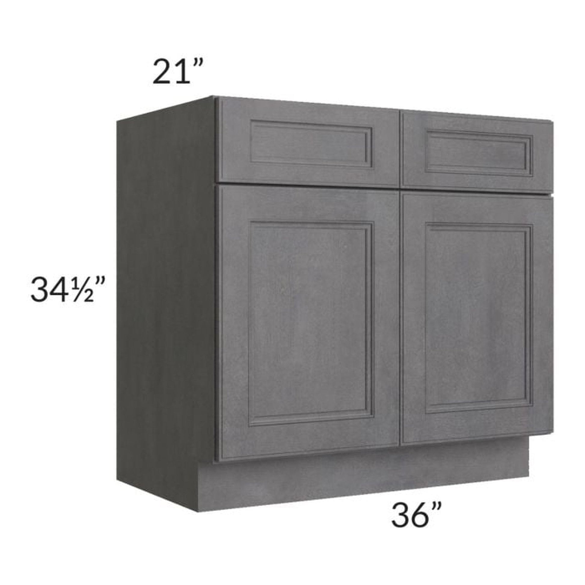 RTA Stone Grey 36" Vanity Sink Base Cabinet