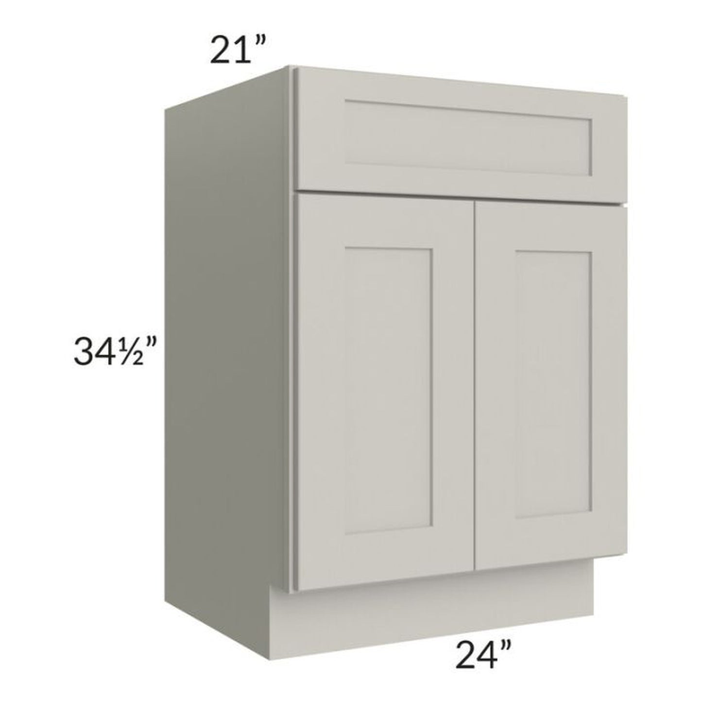 RTA Stone Shaker 24" Vanity Base Cabinet with 1 Decorative End Panel