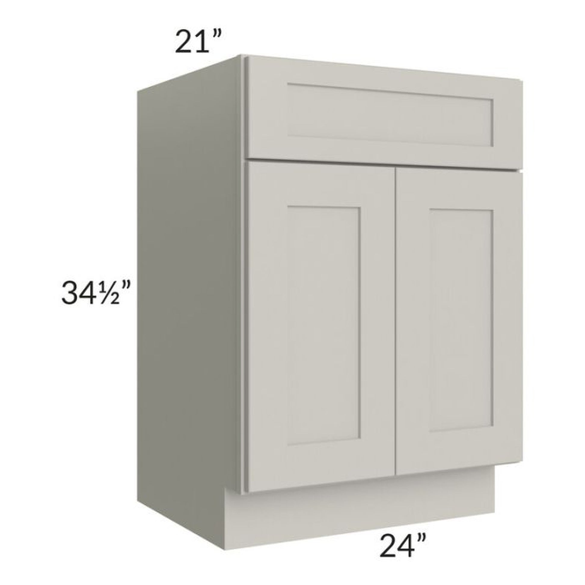 RTA Stone Shaker 24" Vanity Base Cabinet with 1 Decorative End Panel
