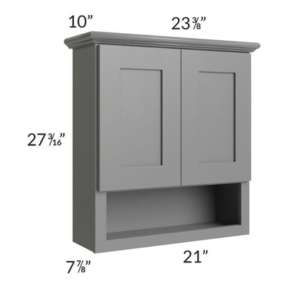 RTA Stratton Light Grey Shaker 21" x 26" Bathroom Wall Cabinet