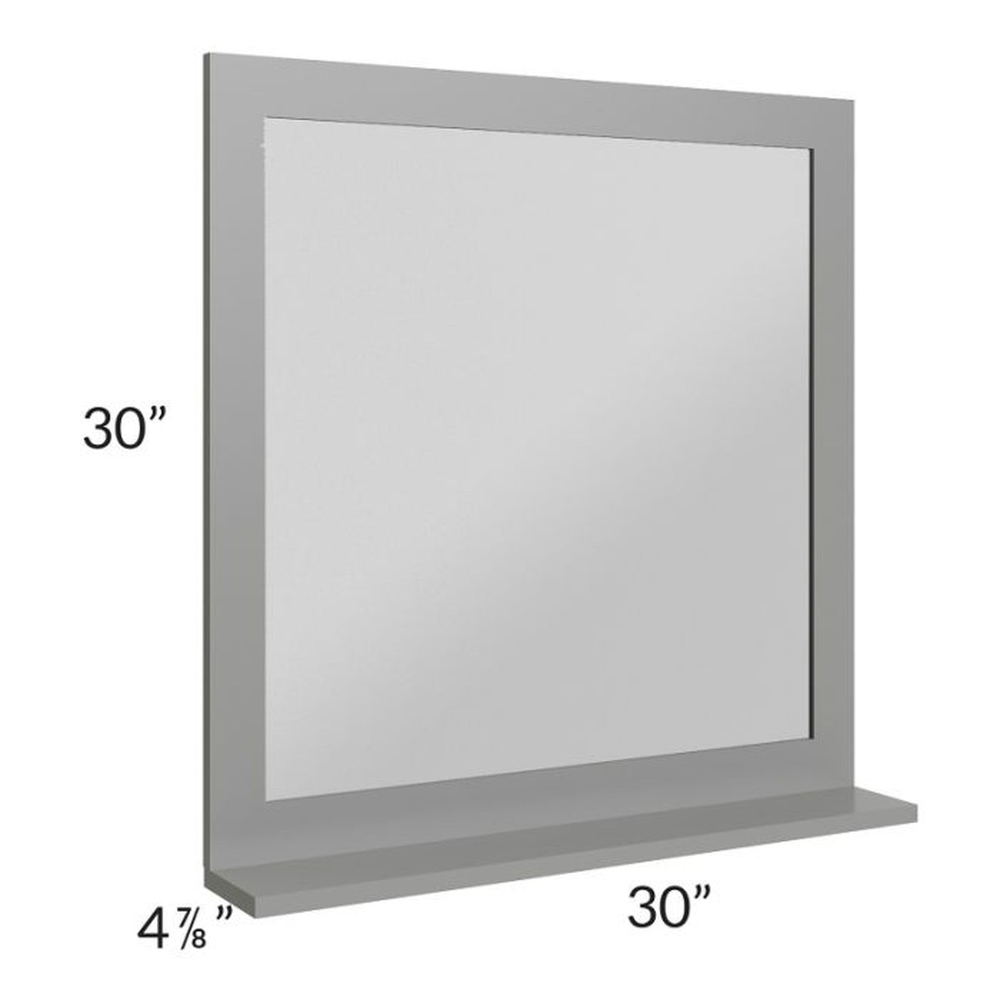 RTA Stratton Light Grey Shaker 30" x 30" Mirror
