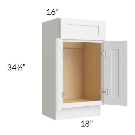 RTA Stratton White Shaker 18" Vanity Sink Base Cabinet (16" depth)