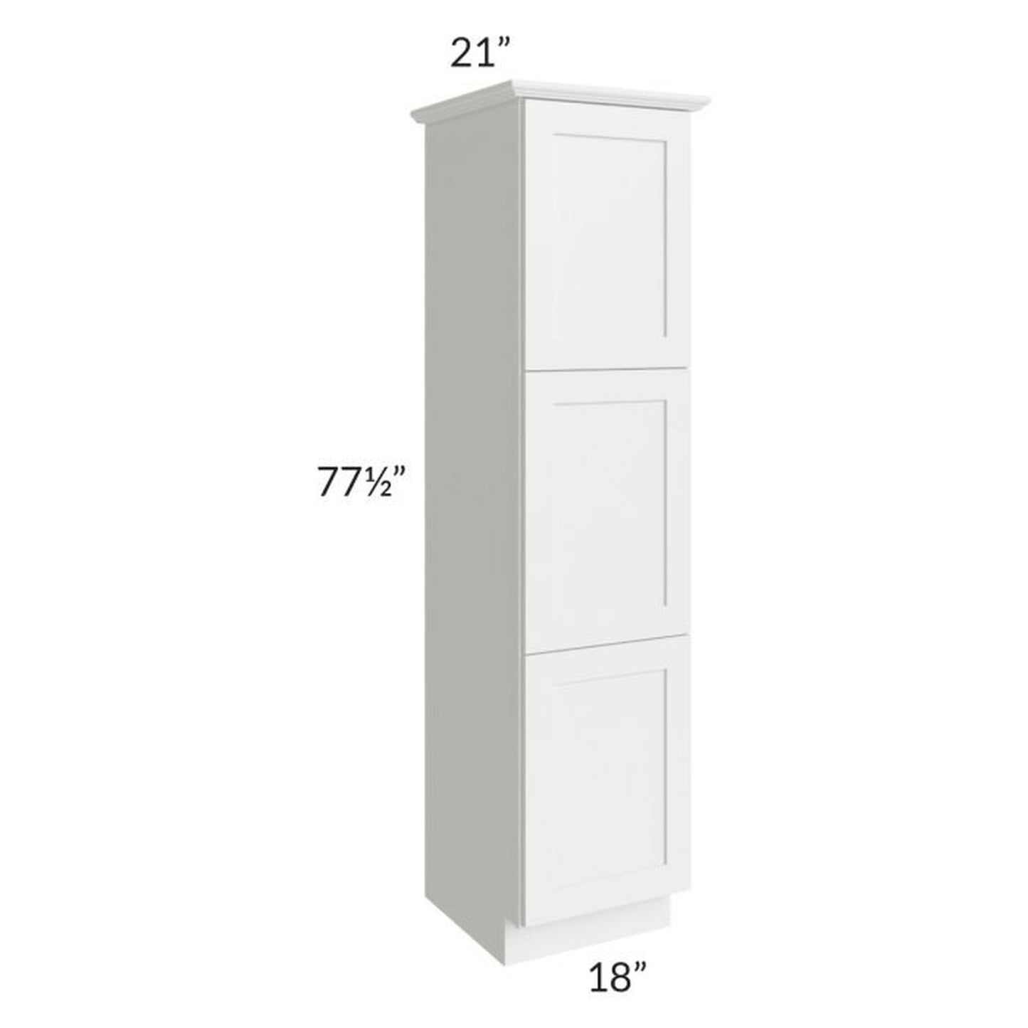 RTA Stratton White Shaker 18" x 78" Linen Cabinet