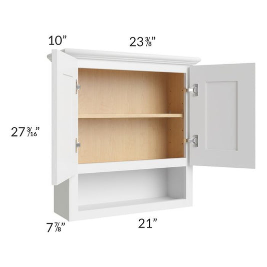 RTA Stratton White Shaker 21" x 26" Bathroom Wall Cabinet