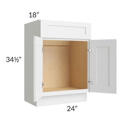 RTA Stratton White Shaker 24" Vanity Sink Base Cabinet (18" depth)