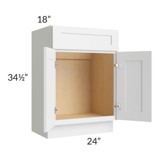 RTA Stratton White Shaker 24" Vanity Sink Base Cabinet (18" depth)