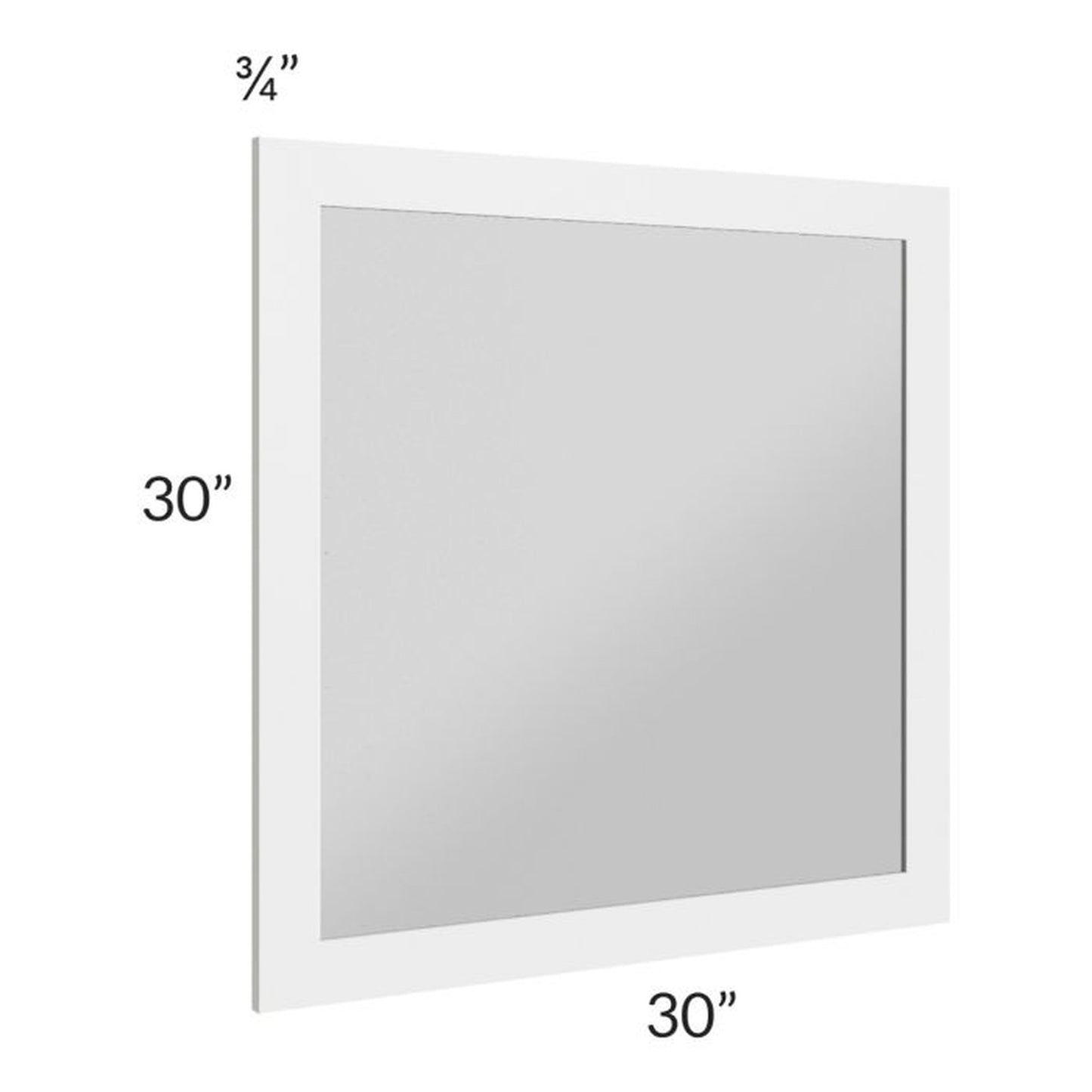 RTA Stratton White Shaker 30" x 30" Vanity Mirror