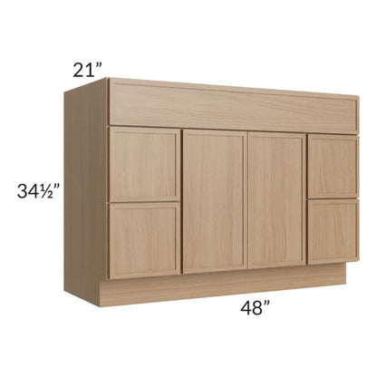RTA Township Rift Oak 48" Vanity Sink Base Cabinet