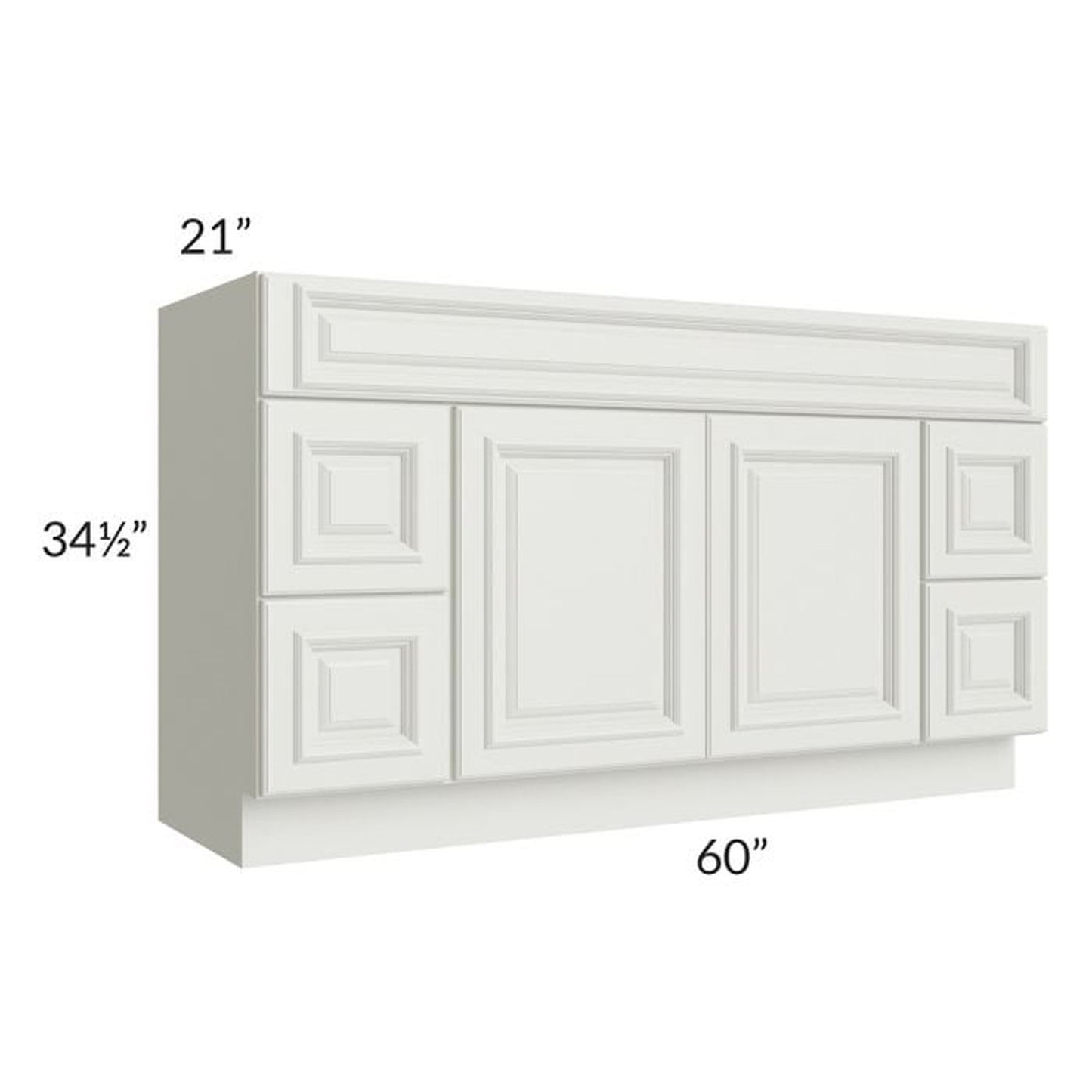 RTA Wellfleet Linen 60" Vanity Sink Base Cabinet