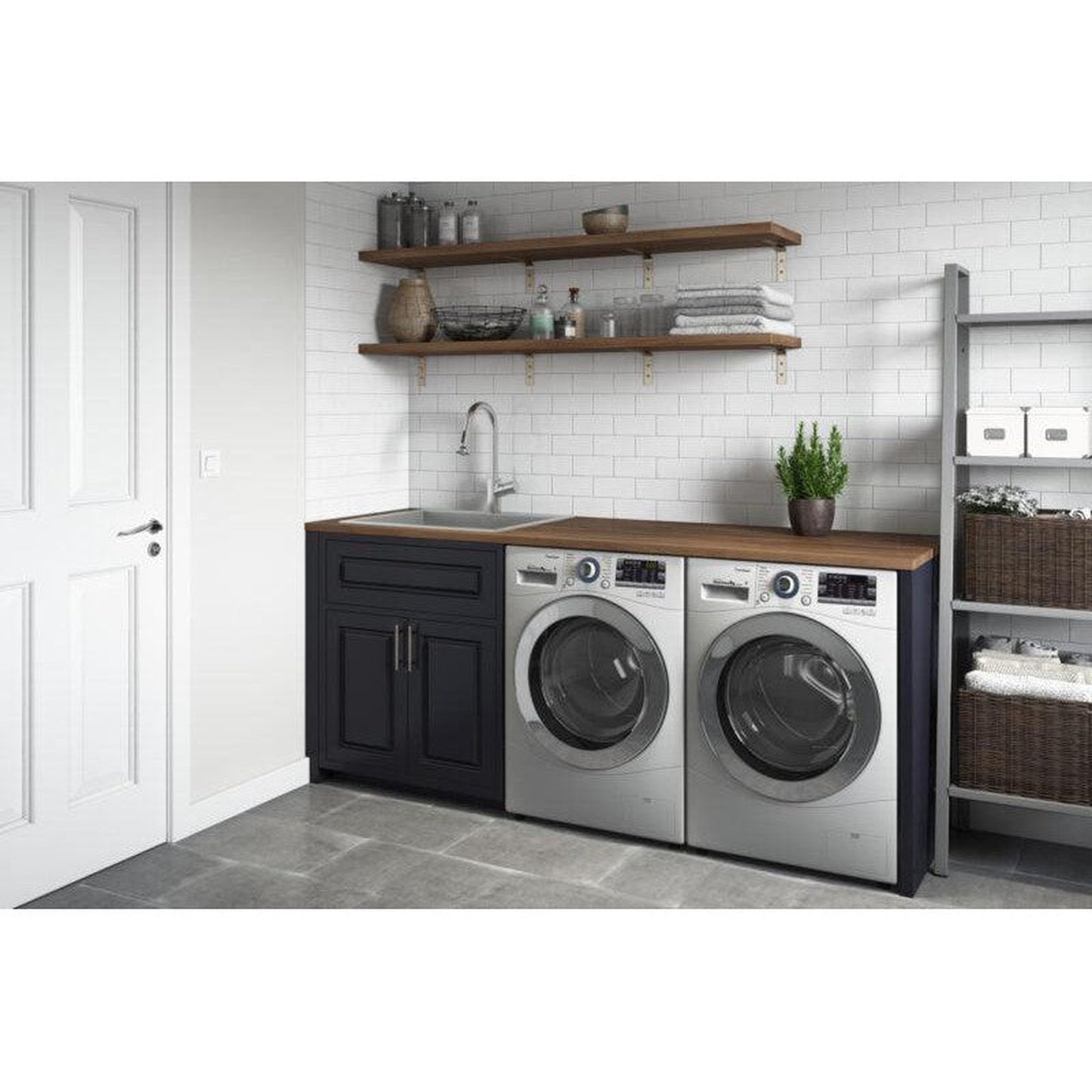 Ruvati Forma 25" x 22" Stainless Steel Rounded Corners Topmount Laundry Utility Sink