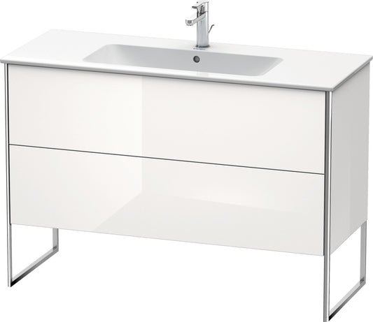 Duravit XSquare 48" White High Gloss Two Drawer Floorstanding Vanity Unit (XS444802222)